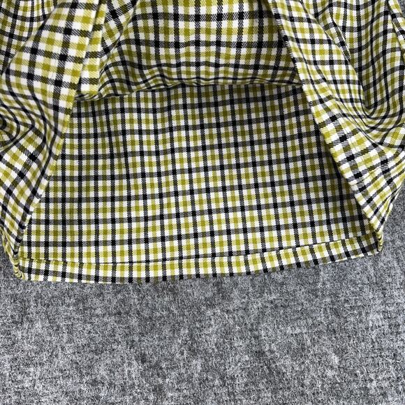 John Galt Skirt Womens Extra Small Green Plaid Stretch Wrap Buckle Mini Short - Picture 4 of 10